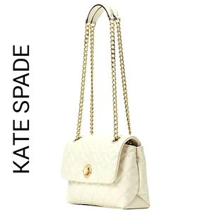 Kate Spade NWT Natalia Quilted Crinkle Purse Parchment K9438